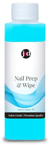 JND Nail Prep & Gel Polish Wipe Sticky Residue Remover Cleaner, UVLED Gel Polish Preparation (Sanitises Nail Plate) and Finisher (Removes Tacky Layer) 50ml