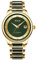 Diella Uhren Herren Datumsanzeige, Herren Automatik Uhren Wasserdicht, Gold Edelstahl und Schwarz Grün Jade Herren Armband Uhren (Modell: AD6022)