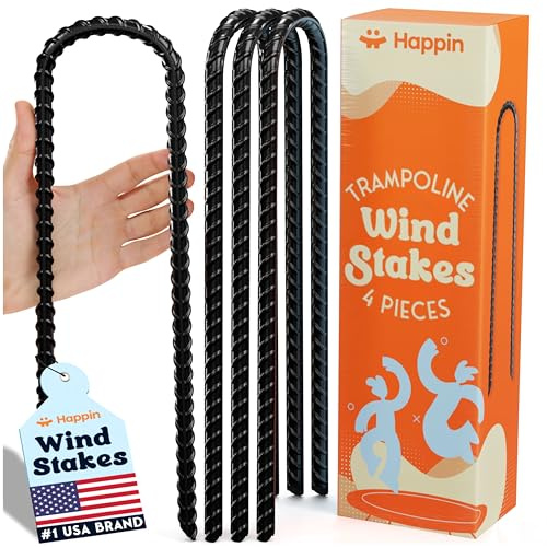 Happin® 12 Inch Trampoline Anchors, Ground Stakes, Trampoline Accessories
