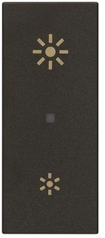 Vimar 30135.G Universal-Dimmer Phasenabschnittslinie, mit Ein-/Ausschalter und Einstellung mit integrierten Tasten oder durch mehrere Punkte mit NEIN-Tasten