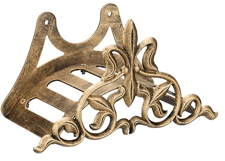 Relaxdays Support pour Le Tuyau d’arrosage, Fonte de Fer, Design Antique, H x L x P : env. 16 x 29 x 14 cm, Bronze