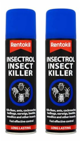 SOTL® X2 Rentokil Insectrol Aerosol Insect Killer Spray Pest Flea Ants Bedbugs Fly Control Protects Crawling Insects 300ml