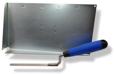 DEWEPRO Planche de jonction avec ouverture de joint de choc et truelle de joint de 10 mm - Kit professionnel pour joints précis de clinker et travaux de maçonnerie