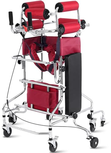Déambulateur Cadre De Marche À Roulettes Pour Se Tenir Debout, Siège À 8 Roues Et Freins, Hauteur Réglable, Convient Aux Adultes Et Aux Personnes Âgées Handicapées Victimes D'Un Avc, Convien