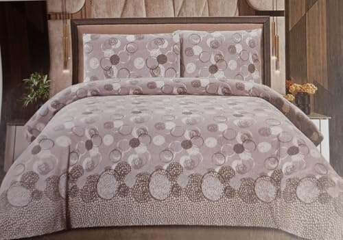 Corredocasa Completo Letto Lenzuola in Pile Coral Soffice Caldo Termico Top QUALITA' Made in Italy Morbidissimo cm. 240 X 280 (Matrimoniale, Grigio)