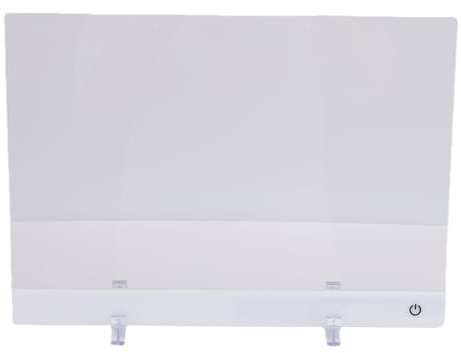 HELEVIA Lavagna per Appunti a LED Pollici 7 Luci RGB 4 modalità Dinamiche Lavagna Cancellabile a Secco in Acrilico Illuminato con Espositore a 7 Pennarelli Catena Sospesa