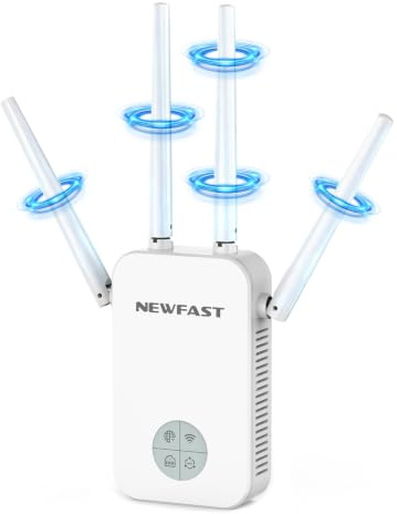 NEWFAST Amplificador Señal WiFi, AC1200 Repetidor WiFi Doble Banda