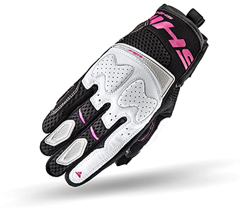 SHIMA BLAZE LADY Guanti Moto Donna - Guanti Ventilati, Estiva in Mesh con Protezioni Nocche e Dita, Palmo Rinforzato (Rosa, XS)