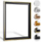 HaakDesign Schattenfugenrahmen Levi in Schwarz Gold gebürstet 50 X 140 cm für Keilrahmenbilder und Leinwände Glanz Edition