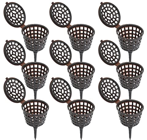 GLOGLOW 50 Stück Düngerkörbe, Kunststoff-Düngemittel-Netz für Orchideen und Bonsai