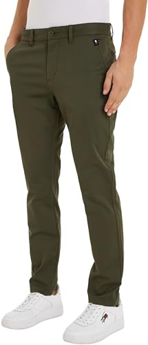 Tommy Jeans Uomo Pantaloni Chino Tjm Austin Lightweight Chino Slim Fit, Verde (Fatigue Green), 29W/36L