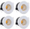 HVZUM 4 Stück Klein Mini LED Einbaustrahler 3W, 230V Deckenstrahler mit Transformator COB Downlights Deckenspots 300lm für Weinschrank/Schrank/Küche/Wohnzimmer (Minimalistisch-A)