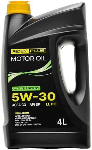 RIDEX PLUS Active Energy 5W-30 LL FE Motoröl, Vollsynthetiköl Motorenöl ACEA C3, 4L