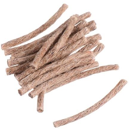 HANABASS 20pcs Wax-infused Hemp Wick Rope Fire Starters Lightweight Camping Hiking Survival Cord for Easy Outdoor Firestarting