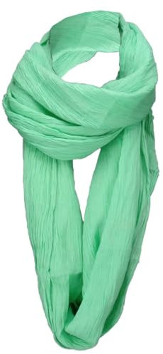 TigerTie arrugado Bufanda bucle en menta-verde unicolor - tamaño 170 x 90 cm