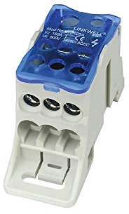 Morsettiera Equipotenziale UKK 160 DIN - 1 Ingresso 70mm - 7 Uscite 16mm - Quadro Elettrico Industriale