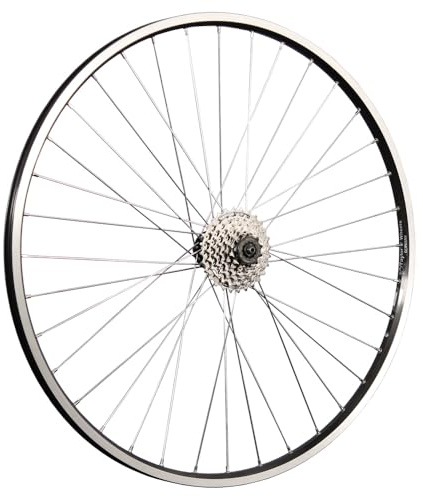 28 Zoll Laufrad Hinterrad Hohlkammer Shimano Cues QC300 Schwarz mit 7 fach Kassette
