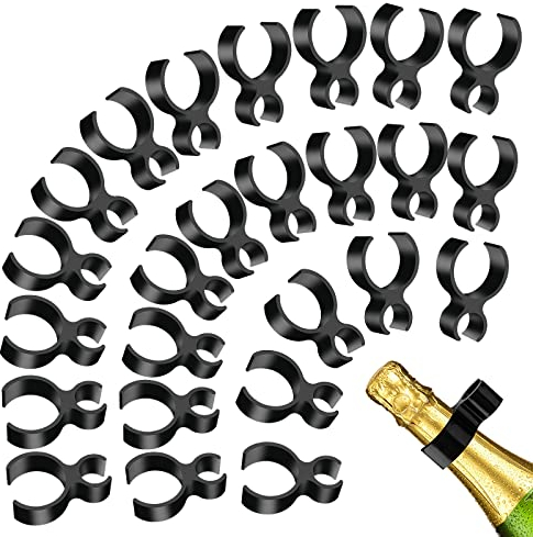 25 Stück Champagner Flasche Wunderkerzen Clips,Champagne Bottle Sparklers Clips Flasche einzelne Halter Sicherheit Clips, Champagner Wunderkerzenhalter Clips für Candel Küche und Party Supplies