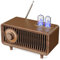 Altavoz Bluetooth Vintage con Amplificador de Válvulas y Luz Ambiental LED (Madera)