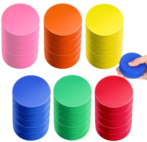 Arrowbash 24 Pcs Foam Ice Hockey Pucks 3 Inch Soft Floor Hockey Pucks for Practicing and Classic Training Indoor Outdoor Sports Game Supplies for Adults, Regulation Size