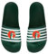 Lübzer Pils Dusch- und Badeschuhe Slipper Badeschlappen Badelatschen, Grün-Weiss gestreift (500950, EU Schuhgrößensystem, Erwachsene, Numerisch (von/bis), M, 42, 43)