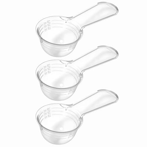 Novaliv 3X Messlöffel 30g robuster Kunststoff Made in Germany präzise Dosierung von Pulvern und Flüssigkeiten für Küche Fitness Haushalt Perfekt für Protein Pulver Waschpulver Scoop Dosierhilfe
