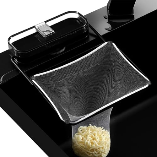 Colador de fregadero de cocina, cesta plegable para recoger alimentos con red, colador de drenaje de fregadero con ventosa con 100 bolsas de malla de filtro (negro)