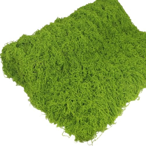 ACRYCS Fake Moss Green 39 x 39 Faux Moss for Decorating Artificial Grass for Indoor Plants Wall Crafts DIY Table Centerpieces Fairy Woodland Garden Floral Wedding 100x100cm