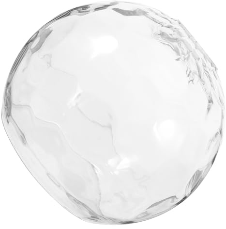 Anneome Paralume in Vetro Trasparente per Lampada a Sospensione Sostituzione Paralume Piccolo Bordo Arrotondato Coprilampada Decorativo per Interni Casa e Ristoranti