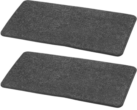 QUARKZMAN 2 Piezas De Molde De Base De Fieltro, 12 X 6 Pulgadas Rectángulo Molde para Base De Bolso Tablero De Forro Insertable Esquinas Arqueadas para Bolso Bandolera, Gris Oscuro