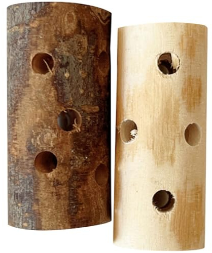 Beavorty Juguetes de Madera para Morder 2 Unidades para Pequeños Animales como Chinchillas y Hámsters, Fomentando la Actividad Bienestar