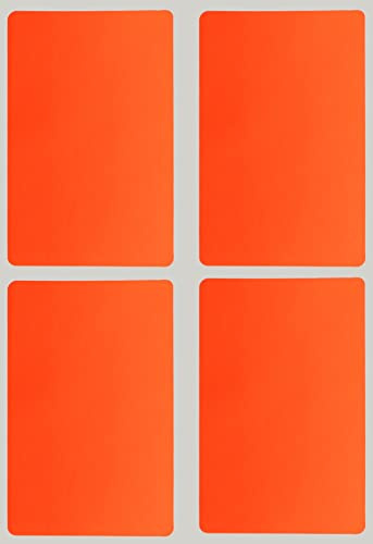 Royal Green Bright Colored Labels in Neon Red - Name Label Stickers 7.5 cm x 5 cm inches (75mm x 50mm) - 200 Pack