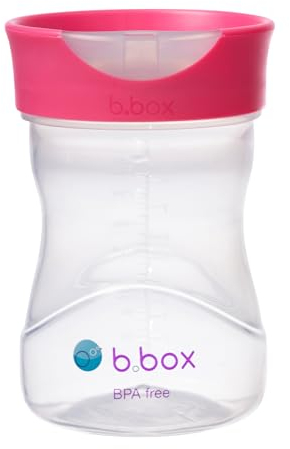 b.box Plastic 8 Ounces Trinkbecher ohne Ausgießer, Himbeere,