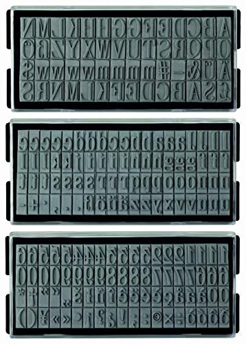Ersatztypen für stieber® Stempelautomaten Serifen Schrift (208 Typen) S-782