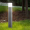 CGC Lighting Dark Grey Outdoor Bollard Post Light Garden Modern Cylinder Anthracite Contemporary Patio Terrace Garden Path Drive Door Gate Driveway (Large)