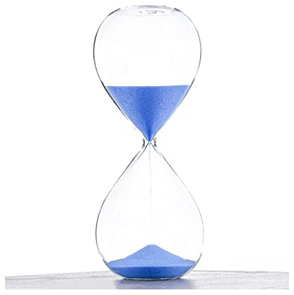 JLWM Clessidra Colorato Timer A Clessidra per Casa Soggiorno Ufficio Timers di Sabbia Orologio A Sabbia attività A Tempo Festival Compleanno I Regali-Blu-5 Mins
