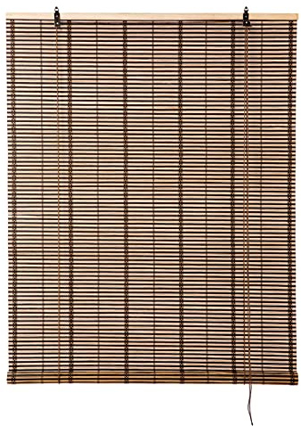Tenda a Rullo in Bamboo Naturale in Legno di bambù Home Balcone Privacy Protezione Parasole ，per la ​decorazione domestica (Marrone Scuro,150x300cm)