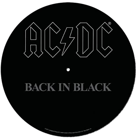 Pyramid International AC/DC Plattenspieler Schallplatten Slip Mat zum Mixen, DJ-Kratzen und Heimhören, rutschfest (Logo Design) - Offizielles Merchandise