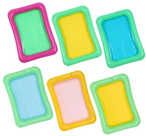 TOYANDONA 6pcs Inflatable Ice Bar Table Floating Tray for Pool Party Serving Beverage Ice Storage for Swimming Pool Drink Holder