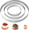 Orixo 3 Pièces Cercle Tarte Perforé Ø 10/15/20 cm, Cercle à Pâtisserie Rond, Cercle à Tarte Perforé en Acier Inoxydable 304, Cercle Patisserie, Hauteur 2 cm, pour Pâtisseries, Gâteaux Mousses