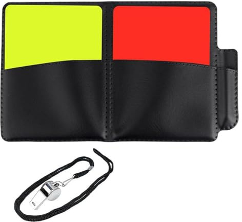LACHT Kit De Tarjetas De Árbitro Tarjeta De Árbitro Roja Amarilla Kit De Silbato De Árbitro Tarjetas De Árbitro Para Fútbol Kit De Árbitro Deportivo Con Lápiz Para Juego De Fútbol Deporte Escolar