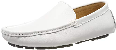 Jamron Hommes Cuir Synthétique Stylé Boucle Mocassin Pantoufles Penny Loafers