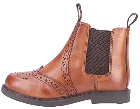 Cotswold Girls Nympsfield Brogue Leather Ankle Chelsea Boots
