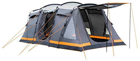 OLPRO Orion 6 Berth 5.5m x 2.4m Family Camping Tent with steel leg poles and 2 bedroom compartments 5000mm waterproofing
