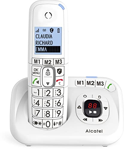 Téléphone Fixe sans Fil avec répondeur Alcatel XL785 Blanc