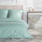VEL VET HOME VelvetHome Deluxe Bettwäsche 135x200 Baumwolle Bettbezug 135x200 cm mit Kissenbezug 80x80 cm Hohe Qualität Bettwäsche-Set mit Reißverschluss 100% Baumwolle Made in EU Minze 135 x 200