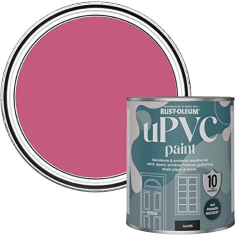 Rust-Oleum Pink uPVC Door and Window Paint In Gloss Finish - Raspberry Ripple 750ml