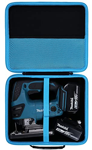 Khanka Harts Tragen Etui Koffer Tasche Ersatz für Makita DJV180Z/DJV184Z 18V Li-ion Stichsäge Werkzeug und Akku,Schwarz.(Tasche Leeres)