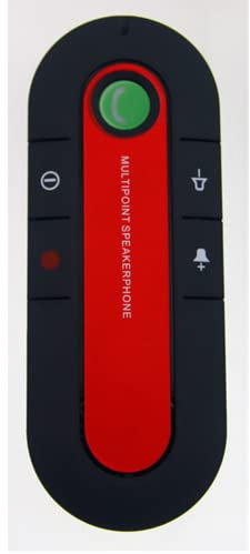 Bluetooth Visor Clip Car Speaker Handsfree Car Kit Hands-free Bluetooth Speakerphone Sun Visor MP3 Player Car Combo Accessories (Red)