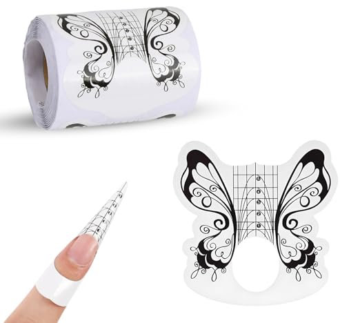 100 Pezzi Cartine Unghie, Cartine Unghie Gel di Ricostruzione Cartine Unghie, Cartine Allungamento Unghie, Carta Unghie Cartine Nail Art, Cartine Unghie per Estensione Delle Unghie